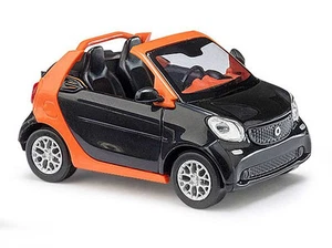 Busch 50774 Smart H0 (1/87): Fortwo 2015 Cabrio CMD zwart/oranje - Picture 1 of 1