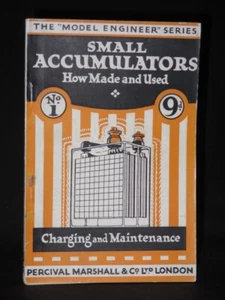 PERCIVAL MARSHALL Model Engineer Series No.1:Small Accumulators 1927 Engineering - Picture 1 of 8