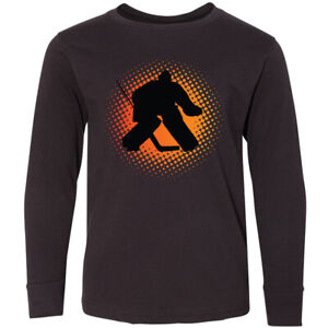 Inktastic hockey sur glace gardien sport jeunesse T-shirt silhouette membre