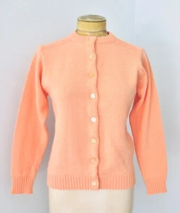 Cárdigan Suéter De Colección Años 60 70 Crema Naranja Acrílico Totalmente De Moda 36 - Imagen 1 de 5