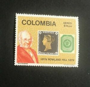 Kolumbien 1979 Einzelmarke 100.Todestag Rowland Hill Penny Black postfrisch