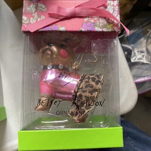Betsey Johnson Bull Dog In Too -too Dog Ornament Christmas In Box Adorable ! - Picture 1 of 5