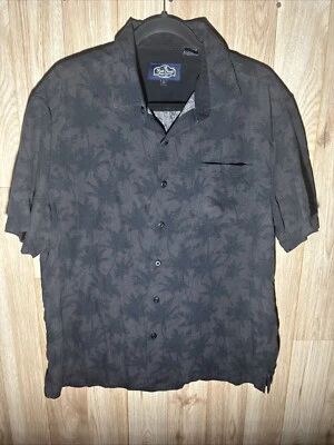 Camisa Hawaiana Nat Nast Lujo Originales Mezcla Seda Palmeras Para Hombre Talla L Negra Foto 1 de 4
