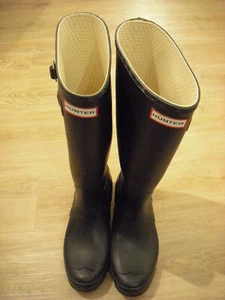 Hunter Wellington 40-41 Stiefel Gummistiefel schwarz Original Tall lange Ausfüh2 - Bild 1 von 6