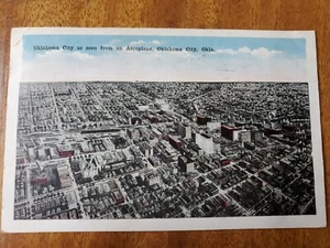 Oklahoma City "As Seen from Aeroplane" Interessante antike Luftpostkarte 1917 - Bild 1 von 2