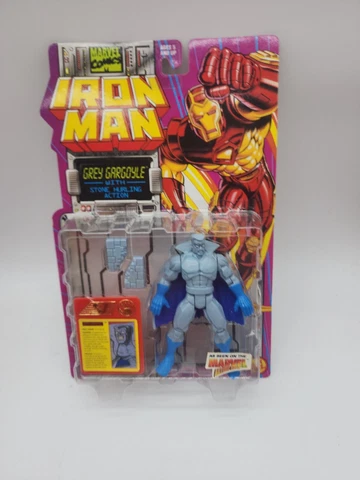 Vintage 1994 Toy Biz Marvel Iron Man Grey Gargoyle Action Figure Sealed New Cover