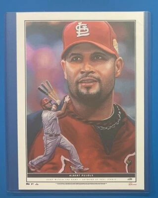 2021 Topps Game Within The Game 10x14 Fine Art Print #15 Albert Pujols 67/99 - Image 1 of 3