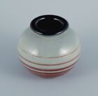 Ilse Claesson for Rörstrand. Hand painted Art Deco vase in earthenware. 1930s