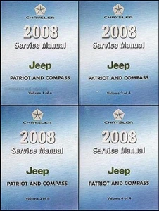 2008 Jeep Patriot and Compass Shop Manual Set NEW Original OEM Repair Service - Picture 1 of 2