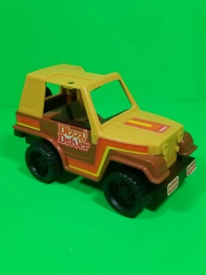 Jeep CJ Dizzy Driver 1983 de colección Playskool - escala - usado. (X4) Foto 1 de 4
