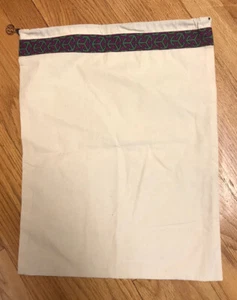TORY BURCH Dust Bag for Shoes or Purse Linen 14” X 18 NEW Gold Logo Charm - Picture 1 of 3