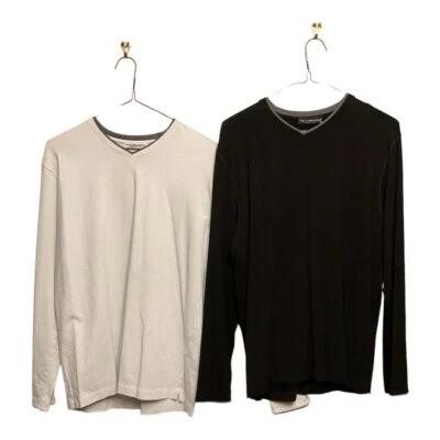 Gianni Marcelo Lote de dos, Jersey Blanco y Negro Manga Larga Mediano Foto 1 de 4
