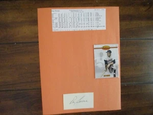 RAY BOONE(Died-2004)Signed Trimmed Index Card w/8 x 11 Display w/1993 Card/Obit - Picture 1 of 7