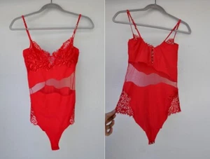 La Perla Red Bodysuit Lace and Sheer Mesh US 30 IT 0 - C - Picture 1 of 12