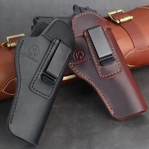 Premium Leather gun Pistol Holster Fits COLT / KIMBER / RUGER 1911 5” bbl - Picture 1 of 19