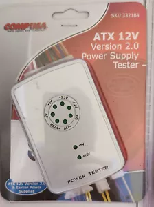 Power Supply Tester PC Computer 20/24 Pin Floppy ATX Molex SATA.Jupiter Jack - Photo 1/5