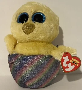 Easter Chick Ty Beanie Boos Megg Rainbow Glitter Eggshell 6" (NEW WITH TAGS) - Picture 1 of 11
