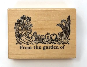 PSX Designs VINTAGE 1988 From the Garden of F115 Wooden Rubber Stamps label gift - Picture 1 of 11