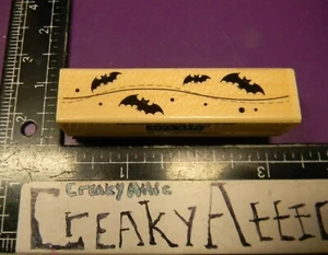 BATS TINY BORDER RUBBER STAMP HERO ARTS C4300 CREAKYATTIC - Picture 1 of 2