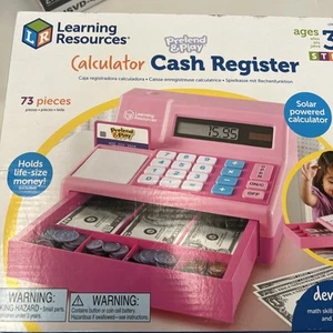 Learning Resources Pretend & Play Taschenrechner Registrierkasse Pink 73 Stück Neu 3+ - Bild 1 von 4