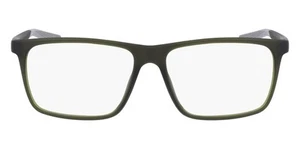 Nike 7116 Eyeglasses Unisex Matte Sequoia/Wolf Gray Square 56 New 100% Authentic - Picture 1 of 7