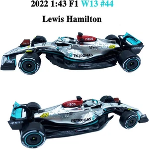 Caja Roto Lewis Hamilton Modelo Auto F1 Mercedes AMG W13E 1/43 12cm Bburago - Imagen 1 de 5
