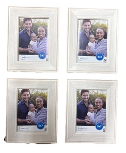 Mainstays 5x7 Rustic White Decorative Tabletop Picture Frame (4 Pack) - Picture 1 of 4