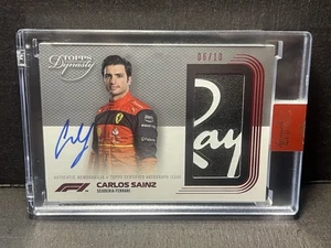 2022 Topps Dynasty Formula 1 Carlos Sainz Auto Patch Red /10 Ray Ban Logo F1 - Picture 1 of 5