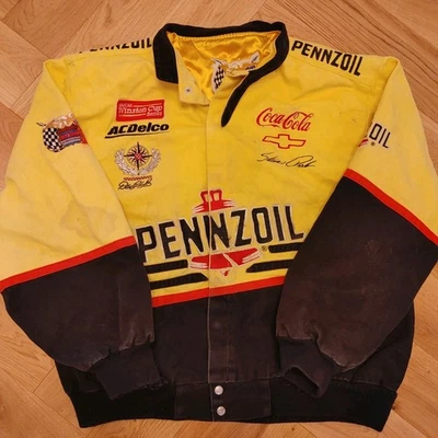 Chaqueta De Colección Jeff Hamilton Steve Park Pennzoil Racing Talla XL Desteñida Desteñida Foto 1 de 4