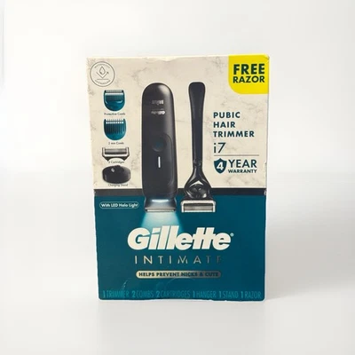Gillette Intimate i7 Pubic Hair Trimmer + Free  Razor (Prevents Nicks & Cuts) - Image 1 of 2