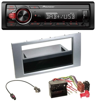 Pioneer MP3 1DIN DAB USB AUX Autoradio für Ford Fiesta Focus 2004-2008 silber - Bild 1 von 4