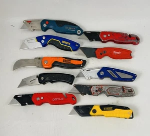 🌟Set bestehend aus 10 klappbaren Allzweckmessern Teppichmesser Irwin Bosch Milwaukee Klein DeWalt - Bild 1 von 7