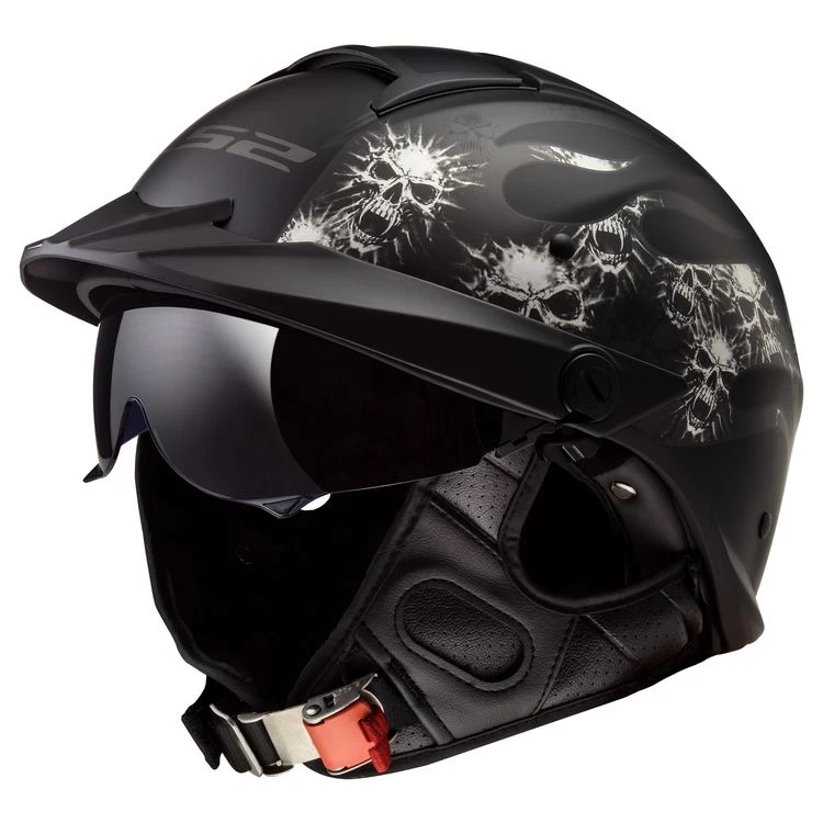 LS2 Helmets Adult Rebellion Bones Motorcycle Helmet Matte Black - 2XL - 590-1116 - Image 1 of 1