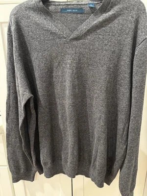 Perry Ellis Men's Long Sleeve Linen Cotton Dark Grey Heathered Sweater Size XL - Image 1 of 4