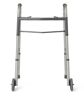 Andador Plegable Medline 2 Botones con Rueda de 5" Por Medline Gris - Imagen 1 de 15