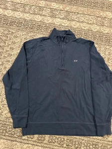 Vineyard Vines Sweater 1/4 Zip Long Sleeve Pullover Navy Blue Men’s Size S - Picture 1 of 6