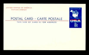 UX54 8c MAP OF THE UNITED STATES MINT POSTAL CARD - Picture 1 of 2