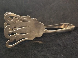 Antique GORHAM EP N 107 SILVER PLATED ASPARAGUS TONGS in Old French Pattern 1905 - Picture 1 of 5
