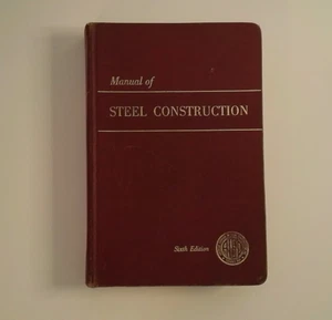 AISC Manual of Steel Construction Sixth, 6th Edition 1966, Indexed Illustrated - Bild 1 von 8