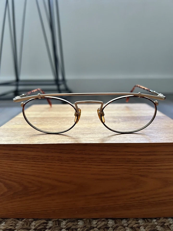 Monturas de gafas Giorgio Armani 024 S 833 oro tortuga retro años 90 44 24 145 Foto 1 de 4