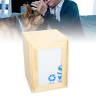 Pet Memorial Urns Wooden Dog Cat Pet Memorial Keepsake Memory Box Log Color✪