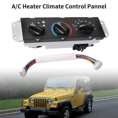 For Jeep Wrangler TJ 1999-04 55037473AB Heat Fan Climate Control Switch with AC Foto 1 de 4