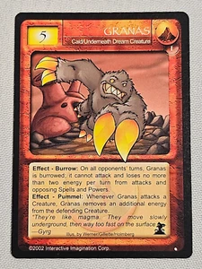 Magi Nation Duel - GRANAS - Cald Creature - Nightmare's Dawn 2002 Rare 1st Ed - Picture 1 of 6