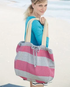NWT Pro Weave Beachcomber Tote Bag Striped College MVSports 3394 Drawstring - Picture 1 of 2