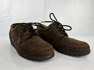 Deer Stags Comfort LACEY Lace Up Shoe Oxford Suede Leather Brown Women SZ 8.5M - Picture 1 of 12