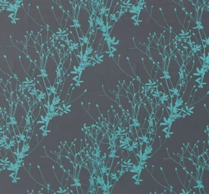 HARLEQUIN CURTAIN FABRIC DESIGN Burnet 3 METRES STEEL/TOPAZ 100% SILK - Picture 1 of 7