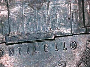 2001 D Jefferson Nickel Reverse Doubling Error - Picture 1 of 12