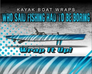 Wahoo Skin 14ft KAYAK VINYL WRAP KIT GRAPHIC DECAL/STICKER - Picture 1 of 1