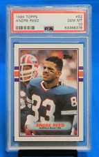 1989 TOPPS # 52 Andre Reed PSA 10 GEM MT # 53368376  BUFFALO BILLS !!!