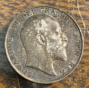 1902 Great Britain Shilling Super Original AU KM-800 CHRC - Picture 1 of 2